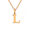 Nuevo Collar de Acero Inoxidable de 26 Letras de Amazon, Cadena para Clavícula Moderna y Versátil, Collar para Pareja con Apellido en Stock
