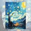 Pintura a Óleo Digital 2025 Novo Van Gogh Noite Estrelada Colorir Feito à Mão Alívio do Tédio DIY Preencher Colorir Pintura a Óleo Acrílica