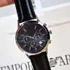 Atacado do Fabricante Relógio de Pulso Quartz Multifuncional Estilo Ponteiro Três Olhos para Negócios com Pulseira de Aço Inoxidável para Homens