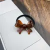 Fita de Laço com Ácido Acético Estilo Coreano Título Moda Simples Versátil Prendedor de Cabelo Feminino Anel para Rabo de Cavalo Alto