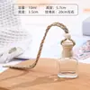 Frasco de Aromatizador de Ar para Carro com Tampa de Madeira e Cordão, Frasco Transparente Modelo Novo, Frasco de Vidro Portátil para Perfume, Direto do Fabricante