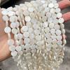 Cuentas de Concha de Agua Dulce Natural Blancas con Forma de 7-8mm Cuentas Blancas Irregulares de Fritillaria Accesorios para Joyería DIY Venta al por Mayor