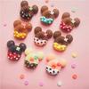 Resina de simulação cabeça do Mickey biscoito comida brincar joia DIY creme capa de celular material de beleza pingente joia