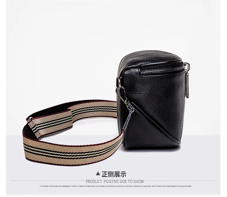 跨境质感包包女2021新款潮牛皮女包时尚马鞍包简约胸包单肩斜挎包