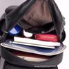 Mochila de Mujer Nuevo Estilo Coreano Combinable Cuero Suave Patrón Piel de Oveja Mochila de Mujer Tendencia de Moda Mochila Bolso para Estudiante de Secundaria