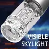 Taza de Avión Transparente con Chupon Pantalla LCD Eléctrico Totalmente Automático Voz Dispositivo de Masturbación Masculina Versión en Inglés Comercio Exterior Transfronterizo