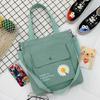 Saco de lona impresso novo estudante universitário classe mochila casual lona portátil saco de ombro das mulheres de grande capacidade saco crossbody