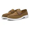 Zapatos Loafer Planos de Tacón Bajo con Punta Redonda, Estilo Nuevo Primavera y Otoño 2026 para Hombre, Casual sin Cordones, Moda de Comercio Exterior para Hombre AH06
