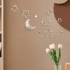 Pegatina de Pared Combinación Estrella Luna Planeta Acrílica Sala de Estar Dormitorio Habitación Infantil Pared Pared Autoadhesiva Creativa