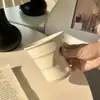 Caneca de Cerâmica Francesa Irregular Copo de Água para Escritório Design Criativo de Meninas Caneca de Nicho Caneca de Café Plissada