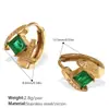 Pendientes Transfronterizos de Estilo Europeo y Americano para Mujer, Pendientes Sencillos de Acero Inoxidable Chapados en Oro de 18 Quilates, Pendientes de Moda, Joyería de Pendientes de Alta Gama