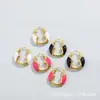 Venta Caliente Pendientes de Mujer Irregulares Escarchados en Forma de U con Gota de Aceite Diseño Retro Pendientes de Alta Calidad