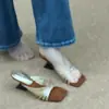 Sandalias de Cuña con Tiras Cruzadas y Punta Cuadrada Estilo Retro Francés 2026 para Mujer, Tacones Altos Elegantes para Verano sin Cierre