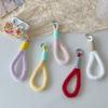 Cordón de peluche para teléfono móvil, llavero con cámara a color, pulsera antipérdida, cuerda, bolsa de taza, cordón corto tejido