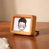 Porta-Retrato de Madeira Maciça Nogueira Preta com Encaixe de Espiga e Furo 3 polegadas Exibidor de Foto Impressa Foto 3x4 Infantil Mini Display Criativo de Mesa 4 polegadas
