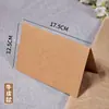 Tarjeta en Blanco Plegada por la Mitad Informal para Manualidades Tarjeta Plegada por la Mitad Tarjeta de Felicitación Navideña Tarjeta con Graffiti Pintado a Mano Tarjeta de Felicitación Hecha a Mano Tarjeta Blanca Kraft