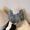 Design de Nicho Moda Jeans Popular Pequena Bolsa Textura 2023 Nova Outono e Inverno Versátil Borboleta Ombro Axila Bolsa