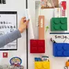 Estante de Almacenamiento Magnético, Caja de Almacenamiento para Bloques de Construcción, Pegatina Decorativa para Refrigerador, Film Transparente, Pegatina para Refrigerador, Caja de Almacenamiento Magnética para Bloques de Construcción Montada en Pared