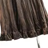 Falda midi de terciopelo plisada, elegante y versátil, estilo coreano, adelgazante, para otoño e invierno, para mujer, color negro, talla única