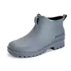 Botas de lluvia cortas transfronterizas para hombre, zapatos de vadeo Chelsea fijos de forro polar para mujer, zapatos de goma de caña baja, antideslizantes y resistentes al desgaste