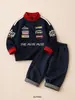 Conjunto de Ropa de Otoño para Niños 2026 Nuevo Estilo Coreano Chaqueta de Béisbol Sudadera de Primavera y Otoño para Niños Chico Guapo Elegante Moderno