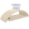 Arco Semicircular Percha de Ropa Flocada para Hogar Antideslizante Sin Costuras Sin Esquina de Hombro Sin Envoltura Gamuza Anti-abultamiento Colgante de Ropa