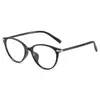 9970 Gafas de Montura Completa Estilo Ojo de Gato Retro para Mujer Cara Lisa Adelgazantes Se Pueden Montar Cristales Graduados para Miopía Montura de Gafas Versátil de Moda