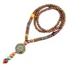 Cadena de Suéter Estilo Étnico, Collar con Tótem Nepalí, Accesorios de Ropa Retro, Cadena para el Cuello Moderna y Versátil, Joyería para Hombres y Mujeres