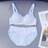 Ropa interior cómoda y fruncida para niñas, nueva colección 2022, copa completa, de una pieza, sin aro de acero, suave, sencilla y transpirable.