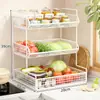 Estante de Almacenamiento de Cesta para Verduras en Encimera de Cocina para Almacenamiento de Verduras Cesta para Frutas Verduras Cebolletas Jengibre Ajo Plato de Almacenamiento Artefacto de Almacenamiento y Organización