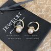 Pendientes de perlas francesas color champán para mujer, 2024, nuevos, elegantes, de alta gama, accesorios únicos para las orejas.