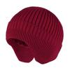 Gorro de Inverno Baotou Masculino e Feminino Proteção Auricular Forrado Lã Gorro à Prova de Vento para Montaria Exterior Quente Elástico Gorro de Tricô para Esqui