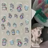 Feliz Navidad Pegatinas para Uñas Arte de Uñas 5D Estampadas Estéreo Muñeco de Nieve Papá Noel DIY Pegatinas para Uñas Joyería Estilo Hg