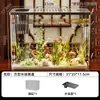 Tanque de Acuario de Plástico para Peces con Tapa, Tanque Ecológico, Tanque para Peces Dorados, Mesa de Café Pequeña Transparente para Sala de Estar, Tanque de Paisajismo de Escritorio