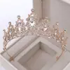 Traje de tres piezas para novia de boda europeo y americano, accesorios para el cabello con pedrería, corona de diamantes de boda, collar, pendientes, accesorios al por mayor
