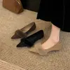 Primer Encuentro Temporada Zapatos de Piel para Mujer 2026 Otoño Nuevo Estilo Punta Fina Corte Bajo Planos Zapatos Individuales Versátiles Nicho Slip-on Zapatos para Mujer