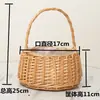 Cesta de flores tejida regalo de agradecimiento cesta de arreglo floral cesta de flores artificiales naturales hechas a mano cesta de almacenamiento de bambú ratán mimbre cesta de mano
