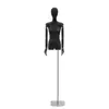Modelo plano preto adereços plataforma feminina de meio comprimento peito plano emagrecimento loja de roupas vitrine expositor corpo inteiro