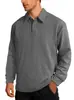 Ropa para hombre transfronteriza Suéter con cuello polo Talla europea Amazon primavera y otoño nuevo casual color liso holgado sudadera con jacquard para hombre