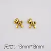 Venta Caliente Botones de Letras de Caballo de Dibujos Animados Dorados y Plateados Parche de Aleación DIY Pasador Joyería Accesorios para Funda de Teléfono Móvil Simple y Versátil