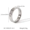 Anillo Simple de Acero Inoxidable Estilo Ins Europeo y Americano Anillo de Diamante Sin Desvanecimiento Anillo de Titanio con Brillo Dorado 18K para Mujer