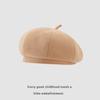 Boina para niña, nueva gorra de pintor vintage japonesa de primavera y otoño de 2024, gorra octogonal con cara a juego que muestra a un pequeño celebrante de Internet.
