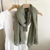 Bufanda Nueva para Mujer 2026, Chal Largo de Retazos Vintage, Estilo Largo Plegado Artístico, Calentador de Cuello Cálido de Otoño e Invierno para Mujer