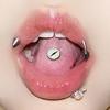 Ojo lengua uña degradado pupila mágica goteando aceite puede beber nicho ins acero titanio chica hot ins joyería piercing transfronterizo