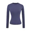 Alternativa skims Kim Kardashian camiseta de manga larga con cuello redondo ajustada para mujer elástica ajustada adelgazante ropa interior top acanalado de chica popular