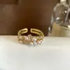 Nuevo Anillo de Doble Capa con Lazo de Perlas para Mujer, Diseño de Moda Único, Sencillo y Lujoso, Anillo Abierto Ajustable
