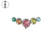 Pendientes de Aleación de Cobre Accesorios Circonita Pendientes Desmontables DIY Clavos para Hélice de la Oreja Clavos para Labios Clavos para Cejas Joyería Unisex