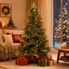 Árbol de Navidad de pino con bayas rojas y piñas, artículos de decoración navideña, decoración del hogar, disponible en varios tamaños