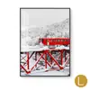Pintura decorativa para sala de estar de lujo ligero estilo nórdico simple fondo de sofá pared negra y blanca estilo industrial pintura colgante Restaurante Hotel mural