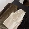 Pantalones bombachos cropped de patchwork sencillos para mujer, nuevo estilo coreano para otoño de 2026, con cordones de colores, de cintura alta, adelgazantes y casuales